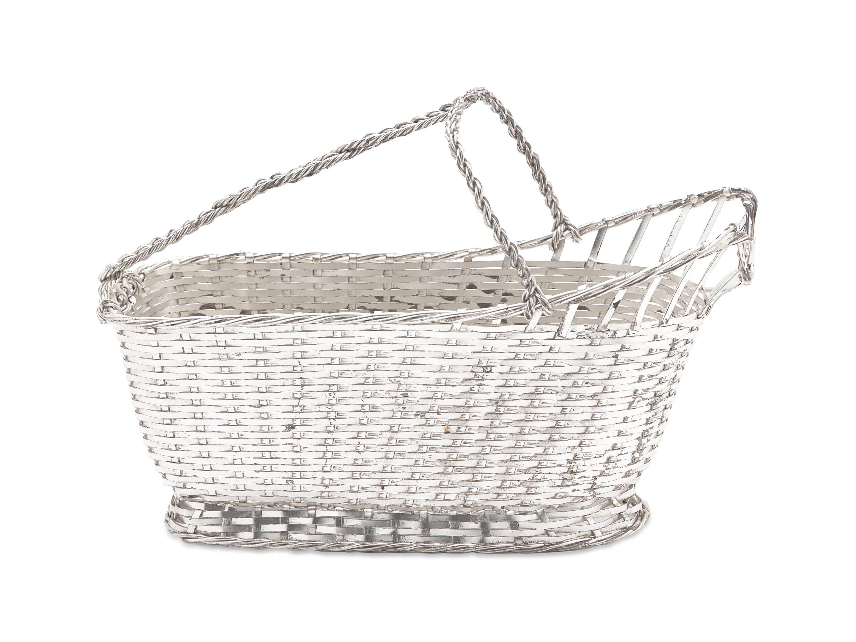 A Christofle Gallia Silver-Plate Wine Bottle Caddy