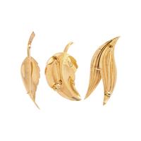 TIFFANY & CO., COLLECTION OF YELLOW GOLD LEAF BROOCHES