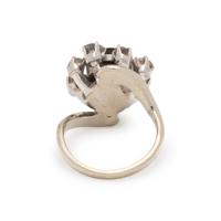 BLACK STAR SAPPHIRE AND DIAMOND RING