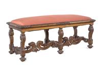 A Louis XIV Style Giltwood Bench