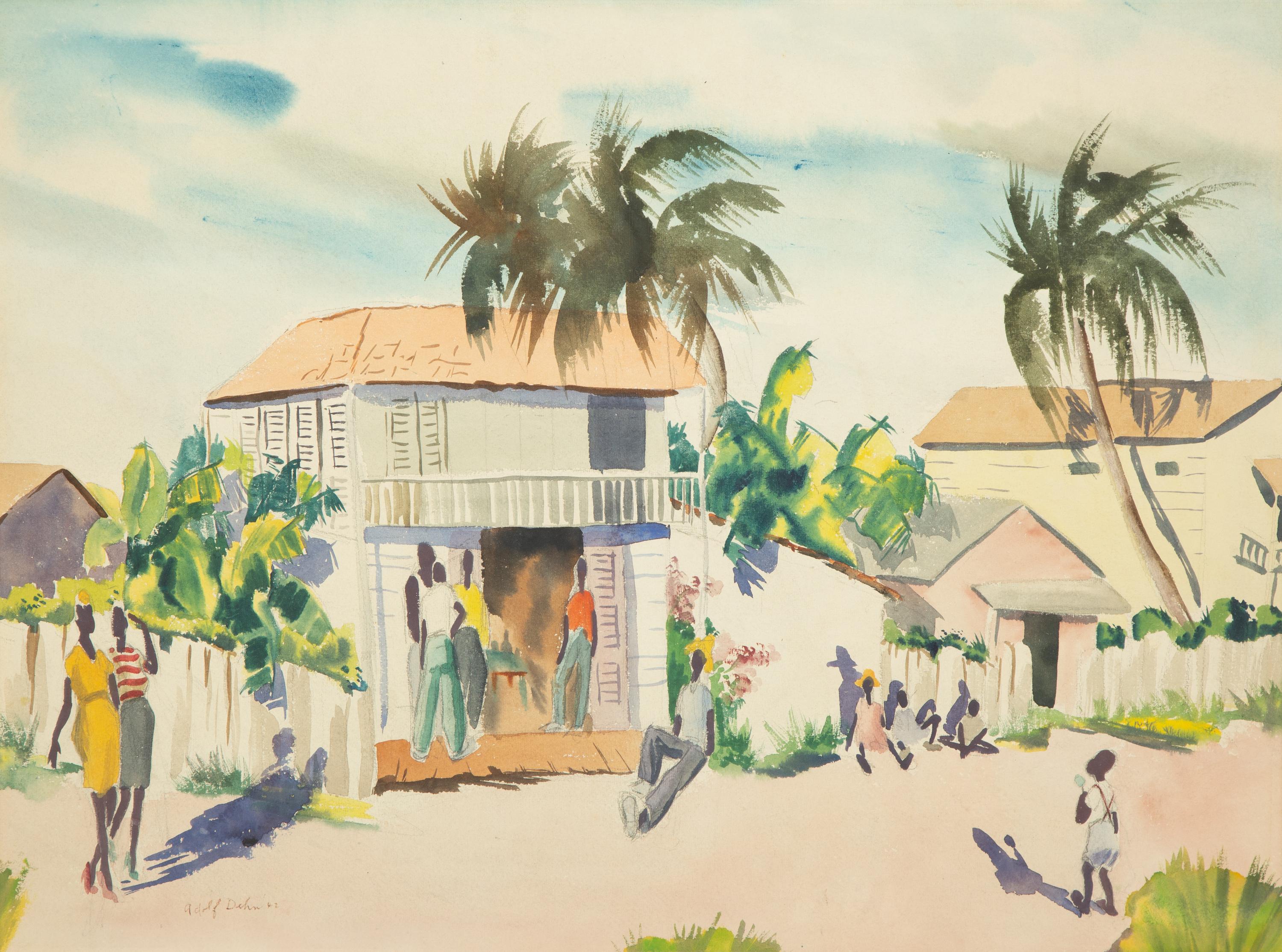 Group of People in a Village