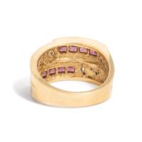 GARNET AND DIAMOND RING