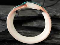 Kewa Turquoise Inlaid Spiny Oyster Pendant
