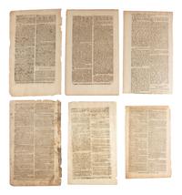 [NEWSPAPERS] -- [ENGLAND]. A group of 18 late 17th-early 18th century newspapers published in London, incl. The London Gazette, The Observator, The Daily Courant , and T he Rehearsal .