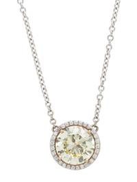 COLORED DIAMOND AND DIAMOND NECKLACE
