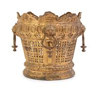 A Victorian Gilt Metal Stand and Jardinière