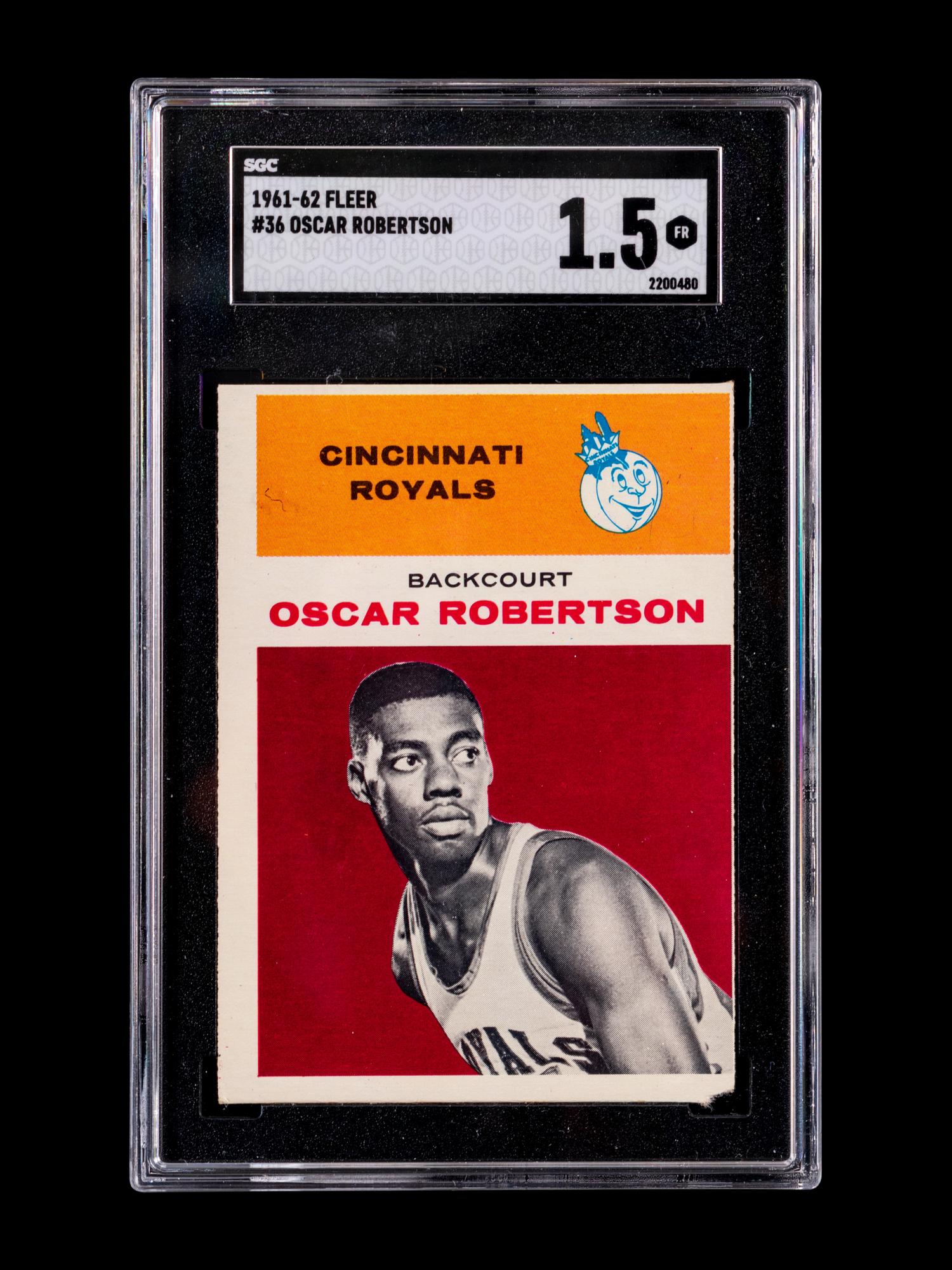 A 1961 Fleer Oscar Robertson Rookie Basketball Card No. 36 (SGC 1.5 FAIR)