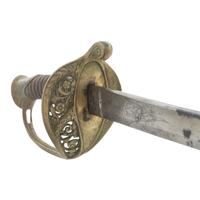 Tiffany Retailer Marked Imported US Model 1850 Foot Officers Sword with German Silver Scabbard
