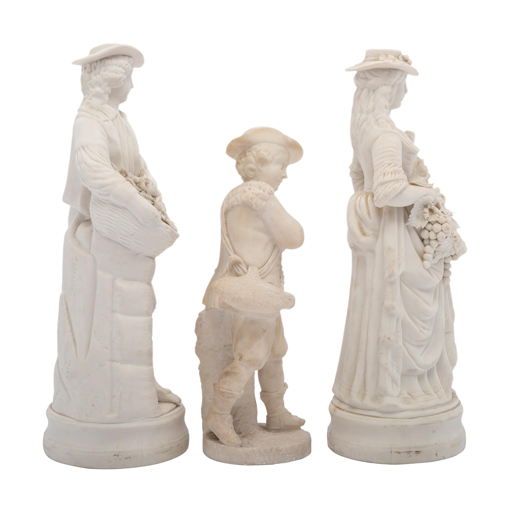 A Pair of Bisque Porcelain Figures