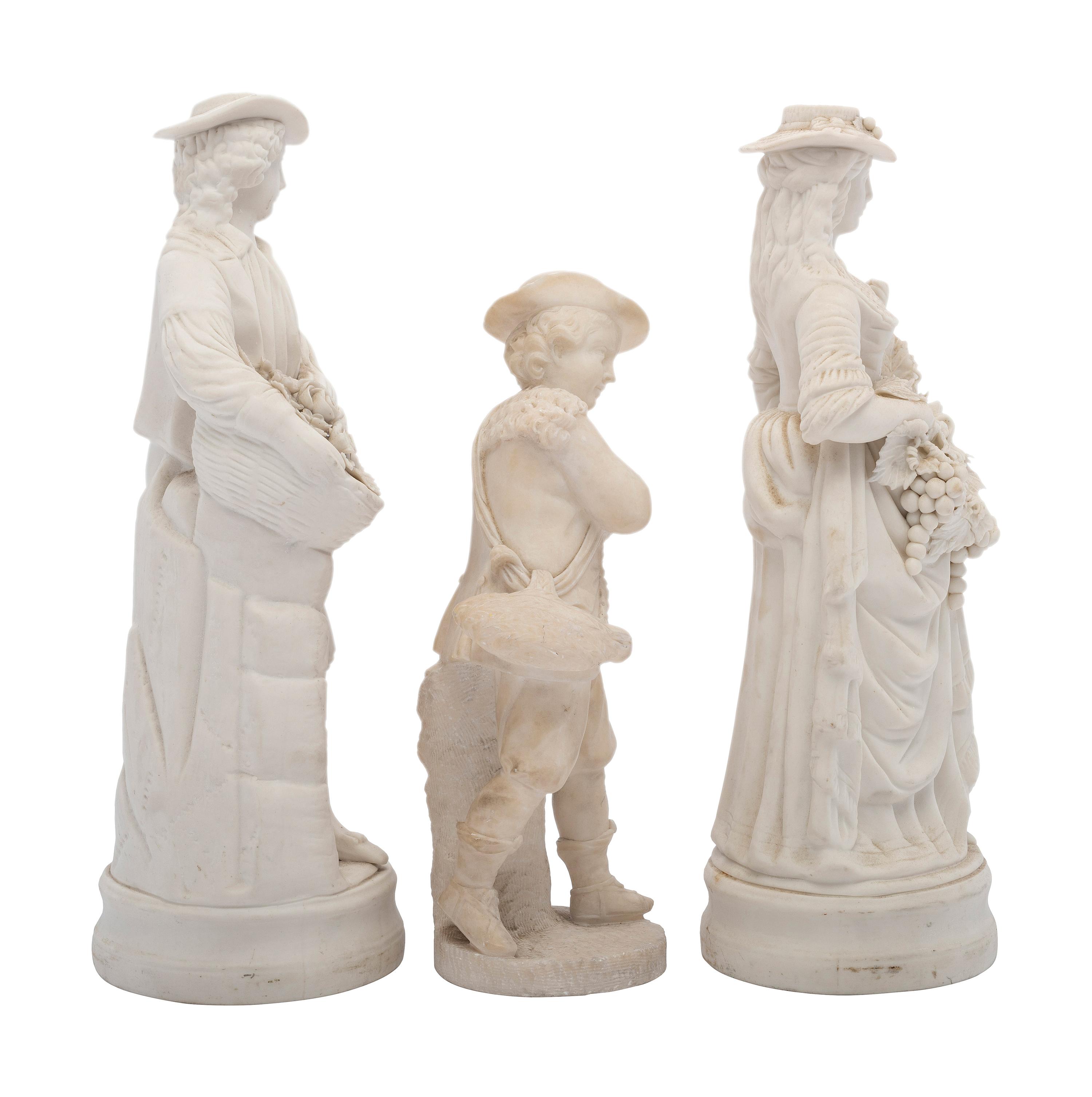 A Pair of Bisque Porcelain Figures