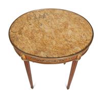 A Louis XVI Style Bronze Mounted Marble-Top Side Table
