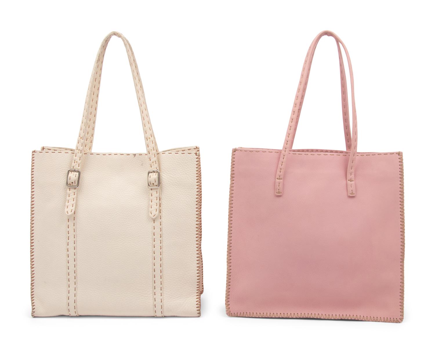 Two Fendi Leather Tote Bags