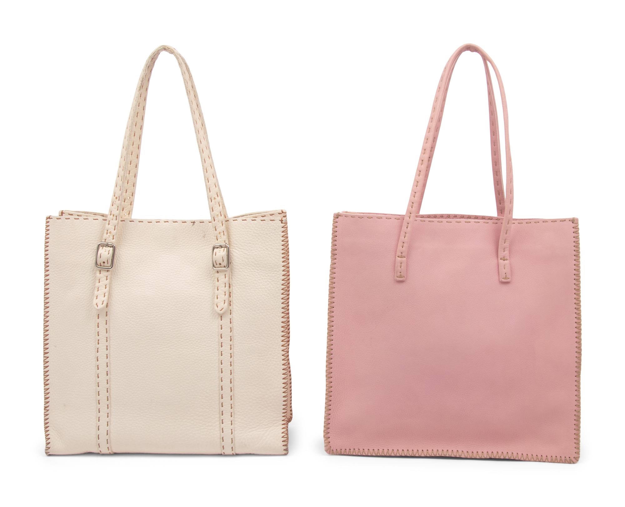 Two Fendi Leather Tote Bags