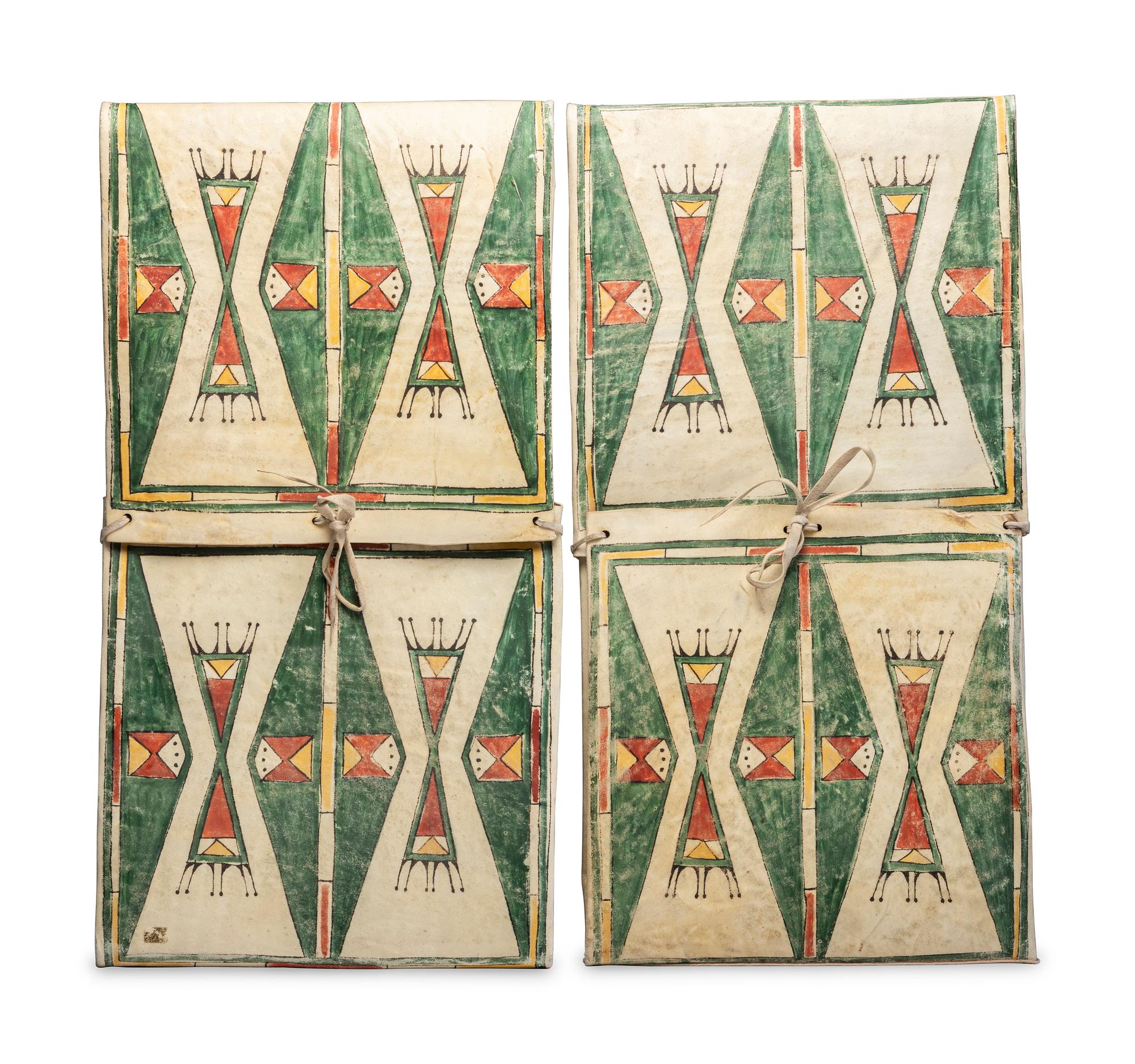 Reproduction Parfleche Envelopes, Matched Pair