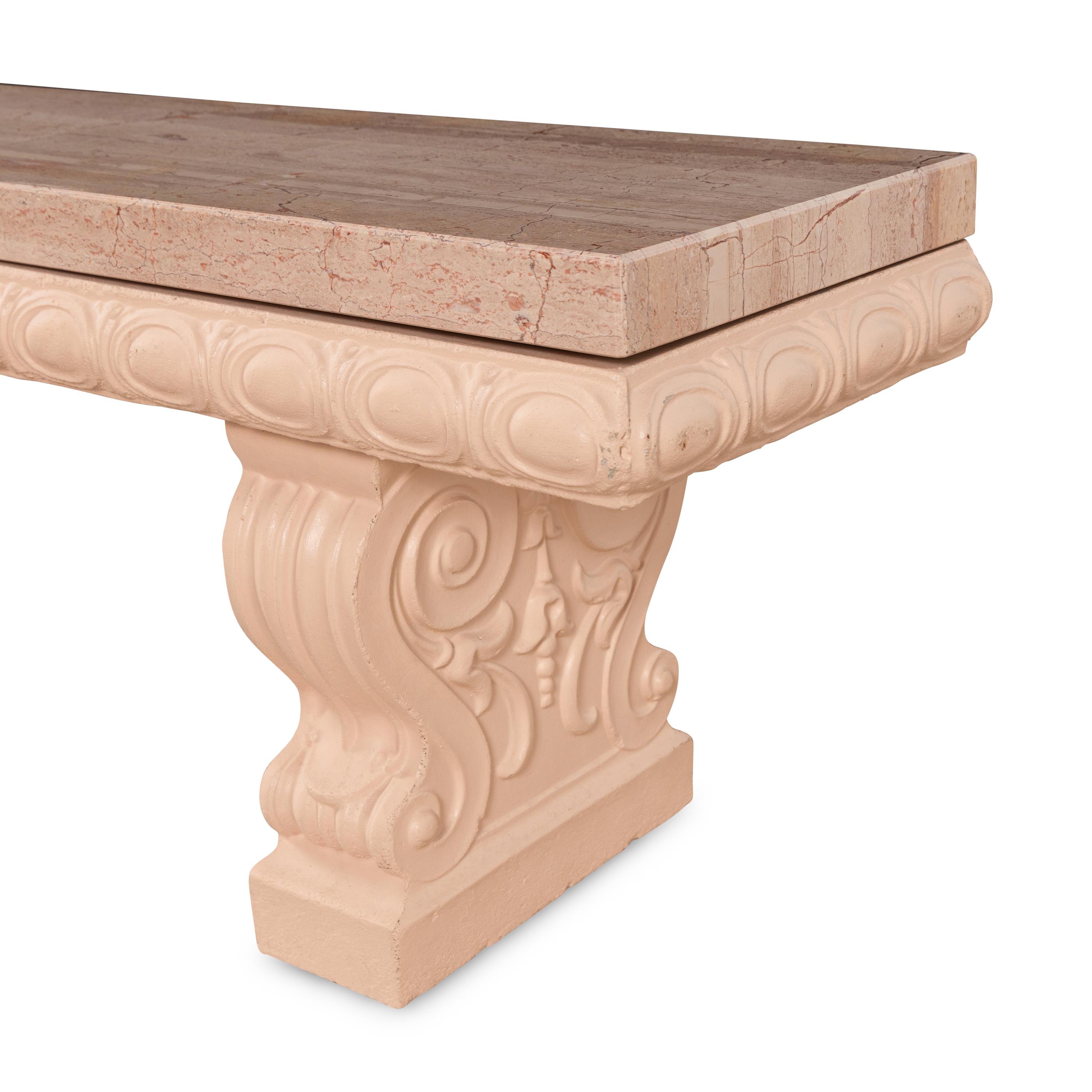 A Pair of Marble Low Tables