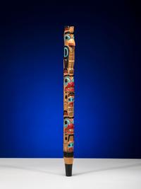 Northwest Coast Carved and Painted Speaker's Staff