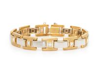DIAMOND AND BICOLOR GOLD BRACELET