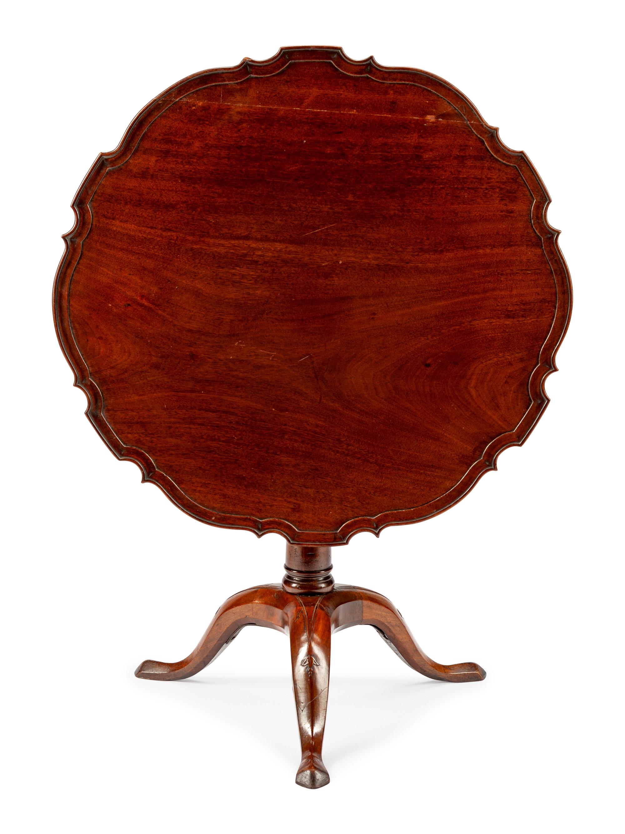 A George III Mahogany Tilt-Top Tea Table