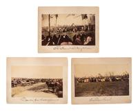 [NATIVE AMERICANS]. A group of 6 photographs of Native American ceremonies incl. the Sun Dance. Ca 1880-1883.