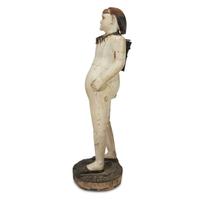 Carved and painted figure of trapper possibly New Jersey, circa 1870