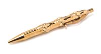 A 14 Karat Gold Ball Point Pen, Cartier, Length 4 1/8 inches.