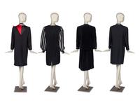 Three Dresses by Louis Féraud, Rizik Bros, a Gene Roye Dress, Givenchy Skirt Suit, and a Collection of Costume Jewelry