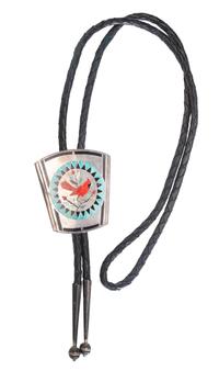 Silver and Mosaic Inlay Bolo Ties Lot is located and will ship from Denver, Colorado.