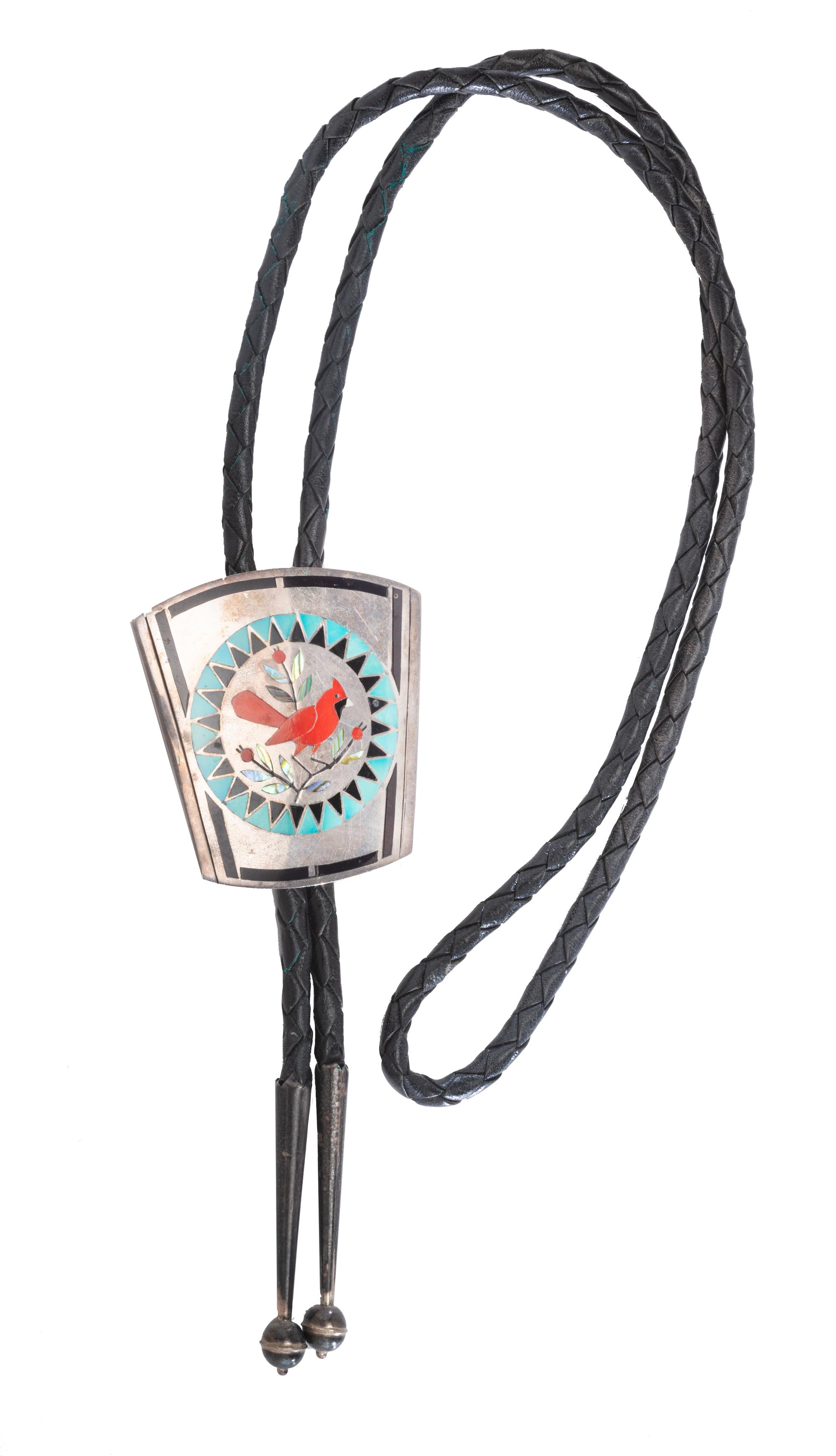 Silver and Mosaic Inlay Bolo Ties Lot is located and will ship from Denver, Colorado.