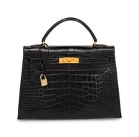 Hermès Kelly 32 Shiny Black Alligator, 1992