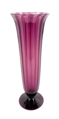 Durand, American, Early 20th Century, Tall Footed Trumpet-Form Amethyst Vase