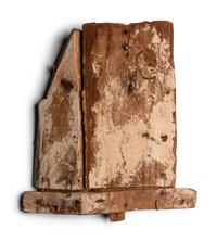 An Egyptian Painted Wood Sarcophagus Fragment