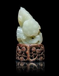 Two Chinese Jade Carvings of Fruits
