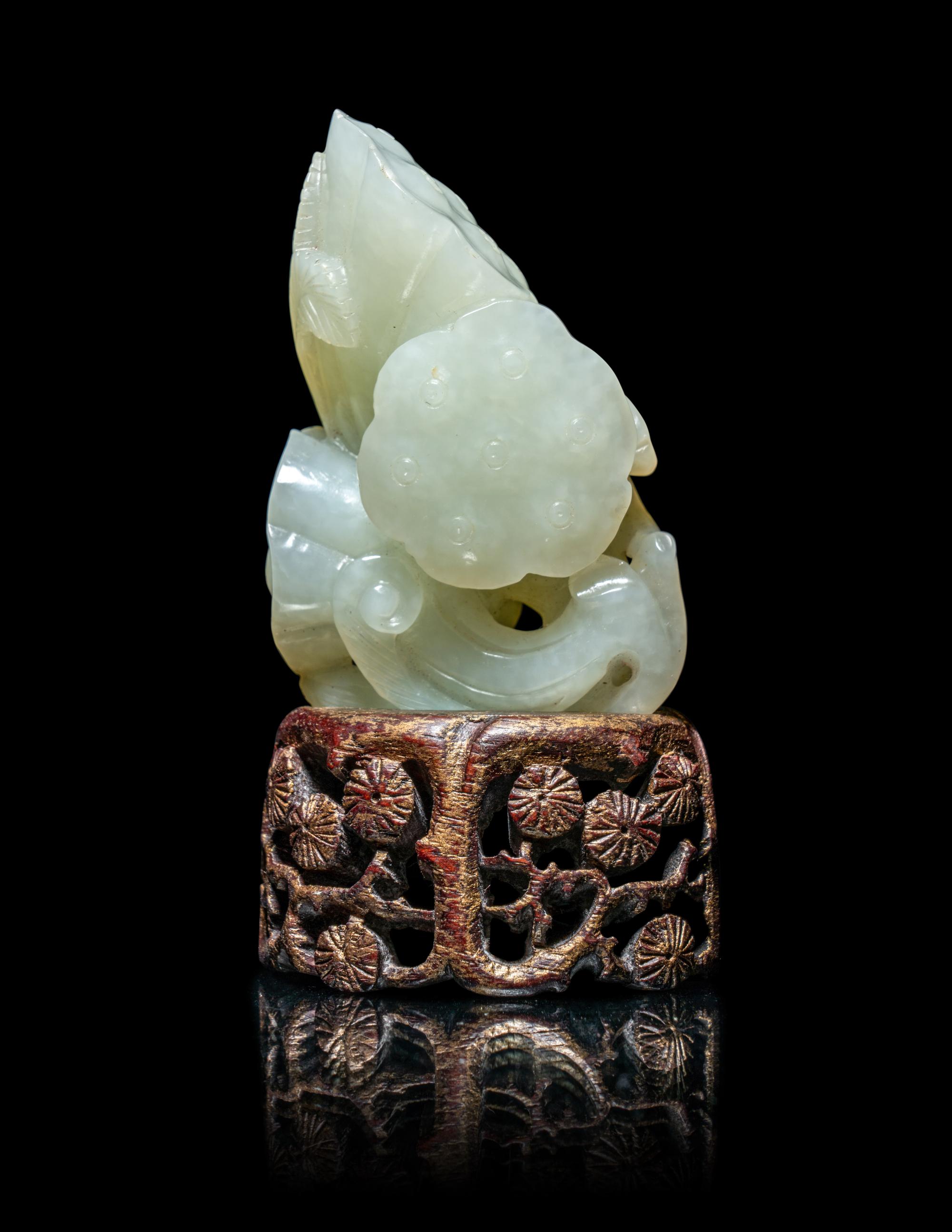 Two Chinese Jade Carvings of Fruits
