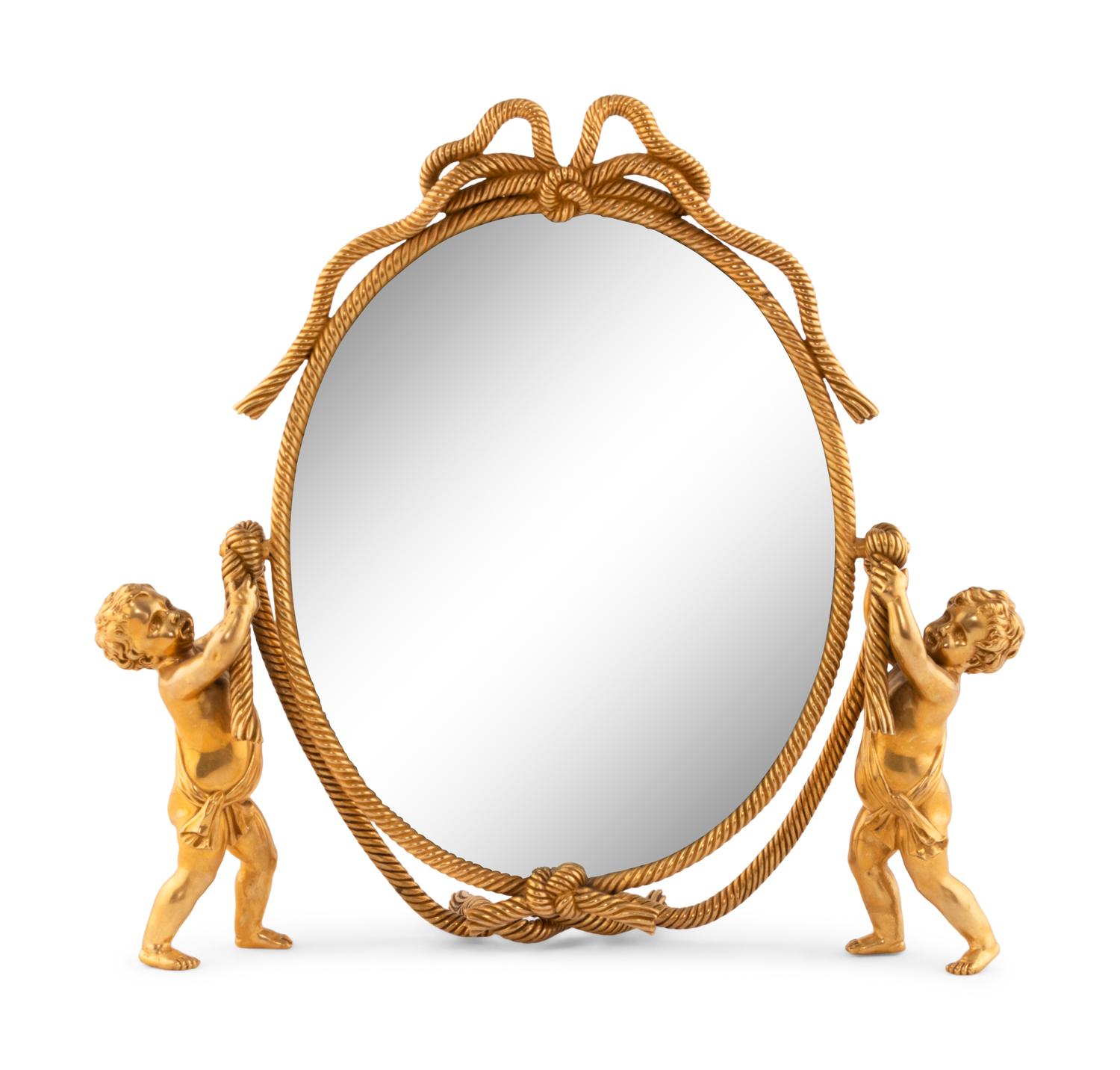 A French Gilt Bronze Dressing Mirror
