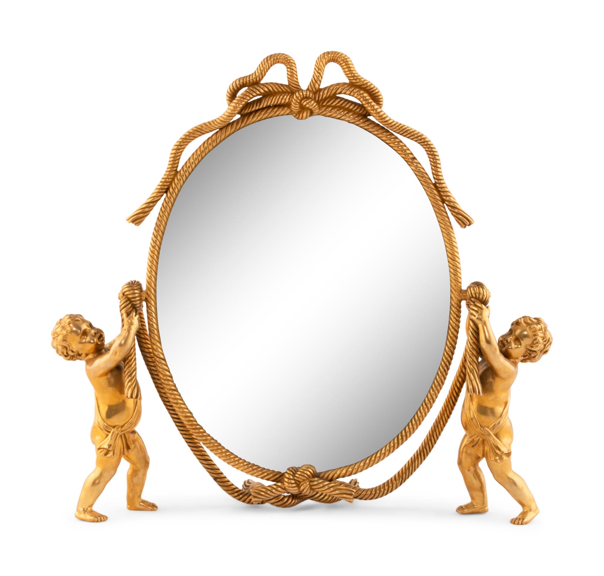 A French Gilt Bronze Dressing Mirror
