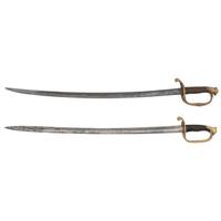 Lot of Two Mid-19th Century European Officer's Swords