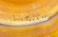 Tiffany Studios, a Favrile glass finger bowl and underplate