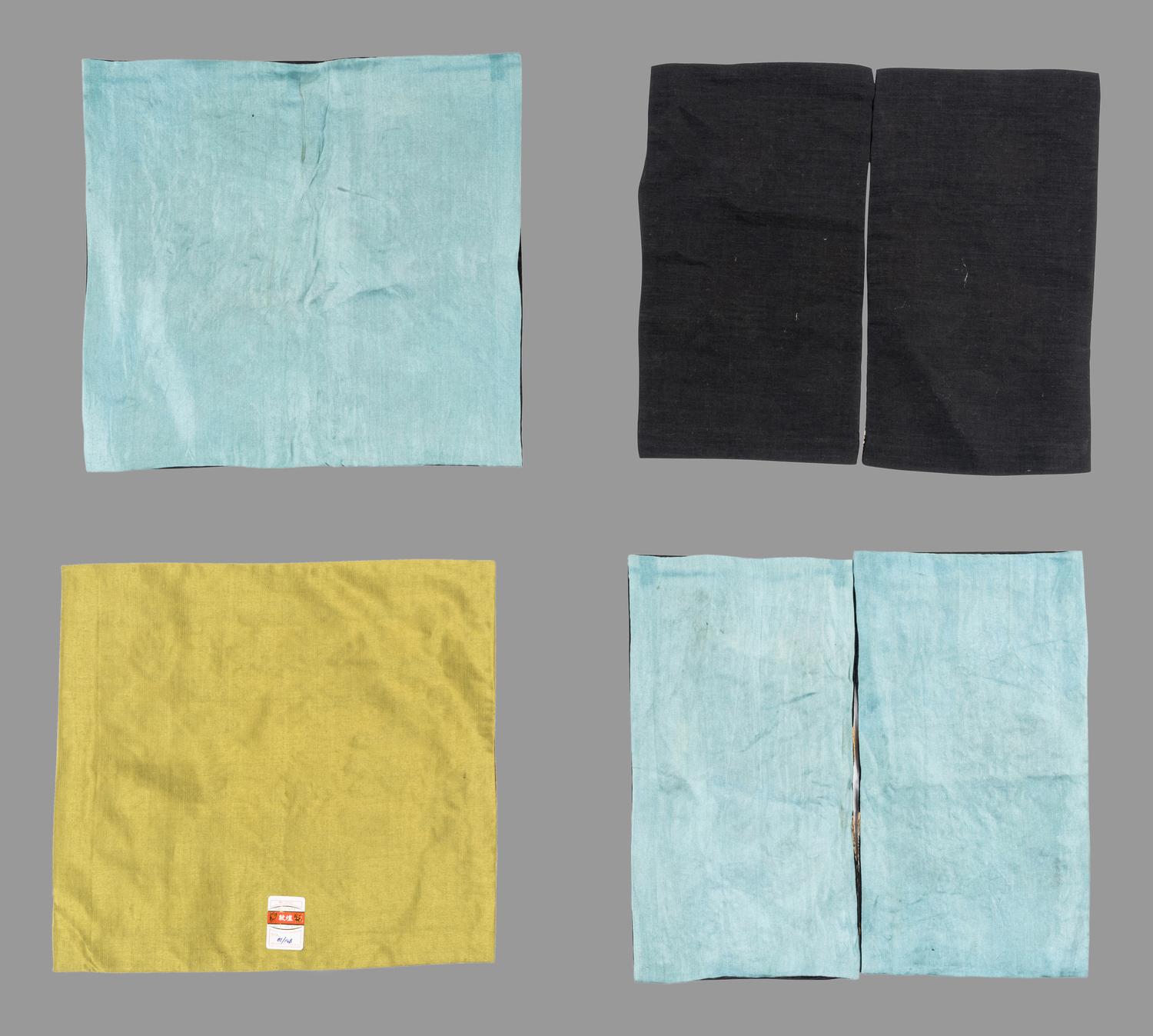Four Embroidered Silk Rank Badges, Buzi