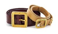 Two Chanel Leather Belts,