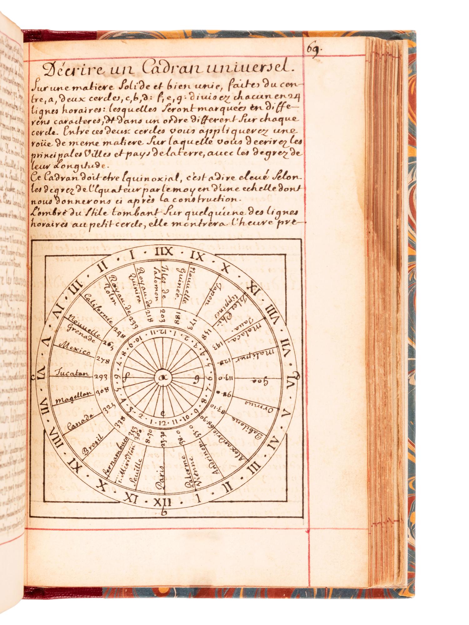 [MANUSCRIPT - SUN DIALS]. "Traité De Gnomonique. Premiere partie [-Seconde partie] [-Troisieme Partie]." [Paris]: 1700.