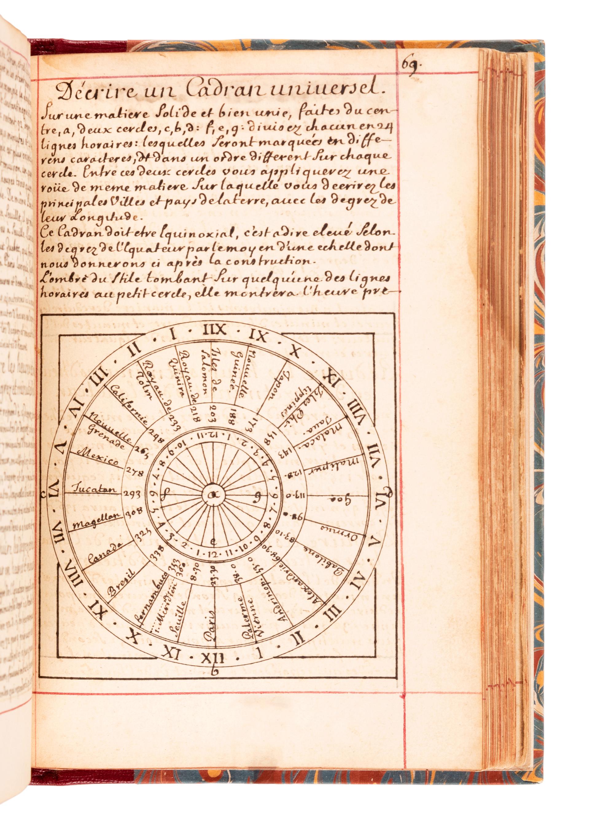 [MANUSCRIPT - SUN DIALS]. "Traité De Gnomonique. Premiere partie [-Seconde partie] [-Troisieme Partie]." [Paris]: 1700.