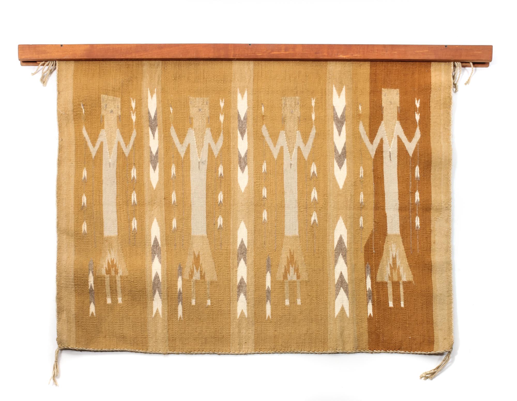 Two Navajo Weavings Larger: 39 x 49 inches