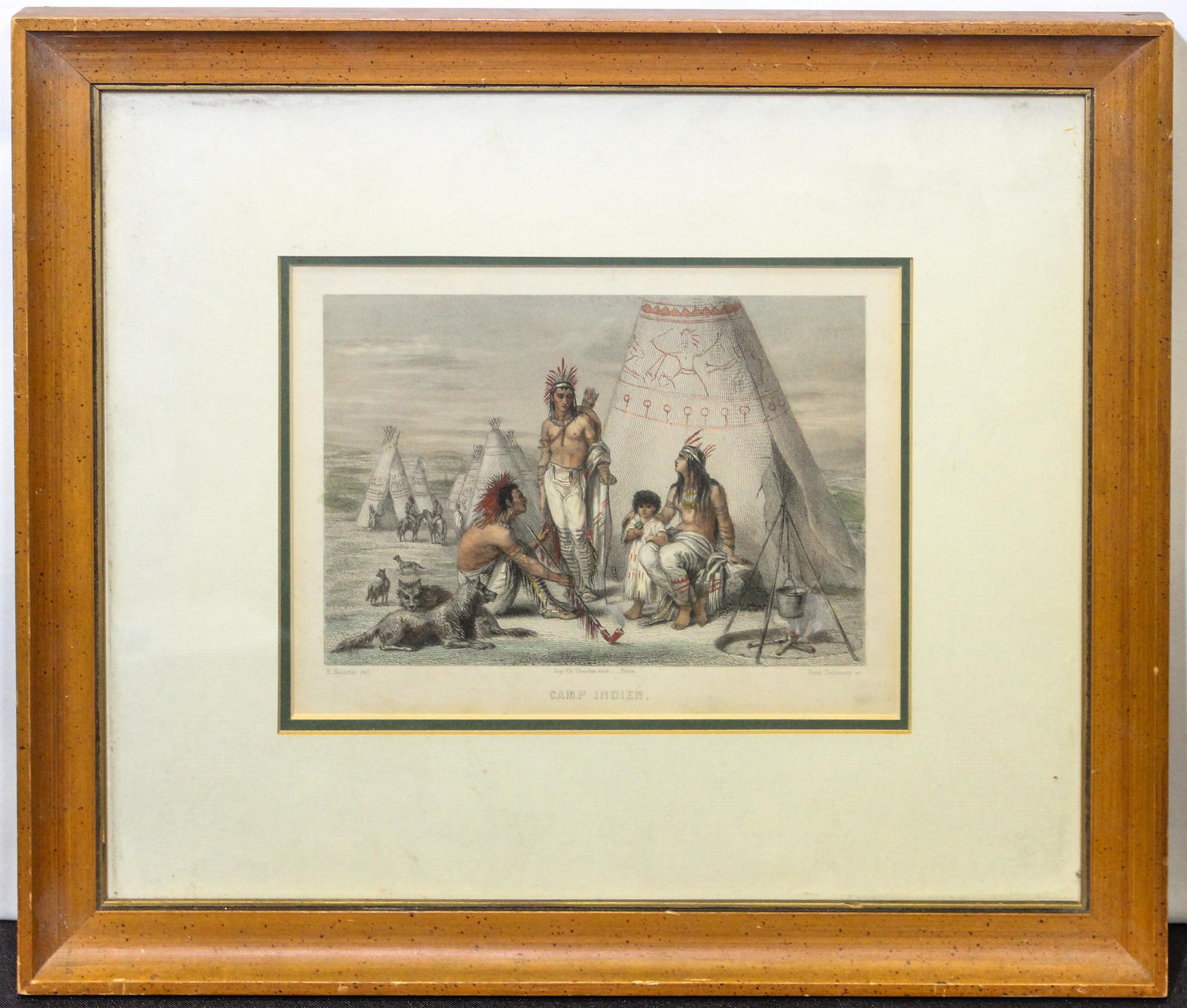 A French Handcolored Engraving 4 5/8 x 6 5/8 inches. — 19TH CENTURY