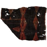 Remnant of Navajo Moki-Style Wedge Weave Blanket / Rug