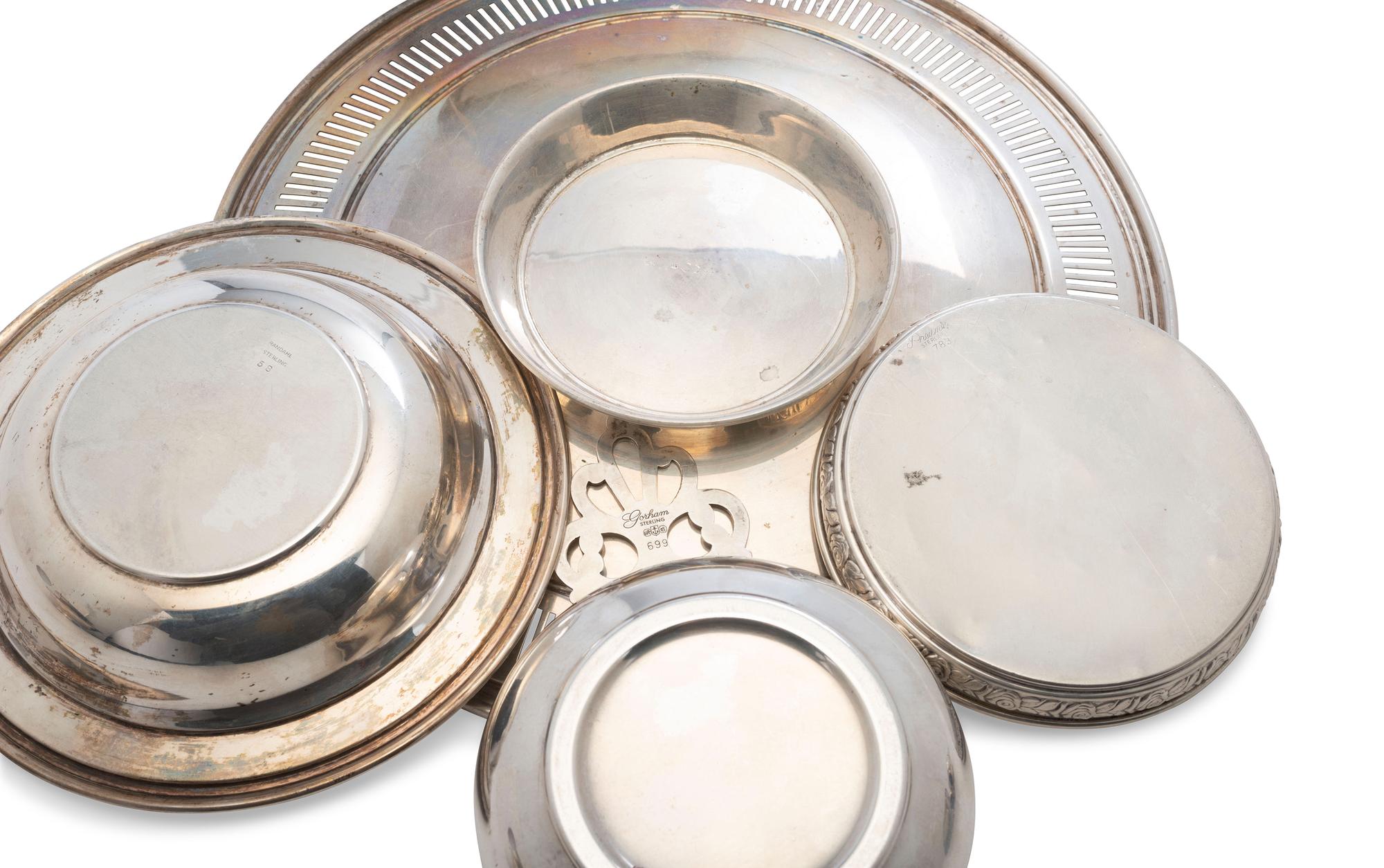 Twelve Pieces of American Silver Hollowware