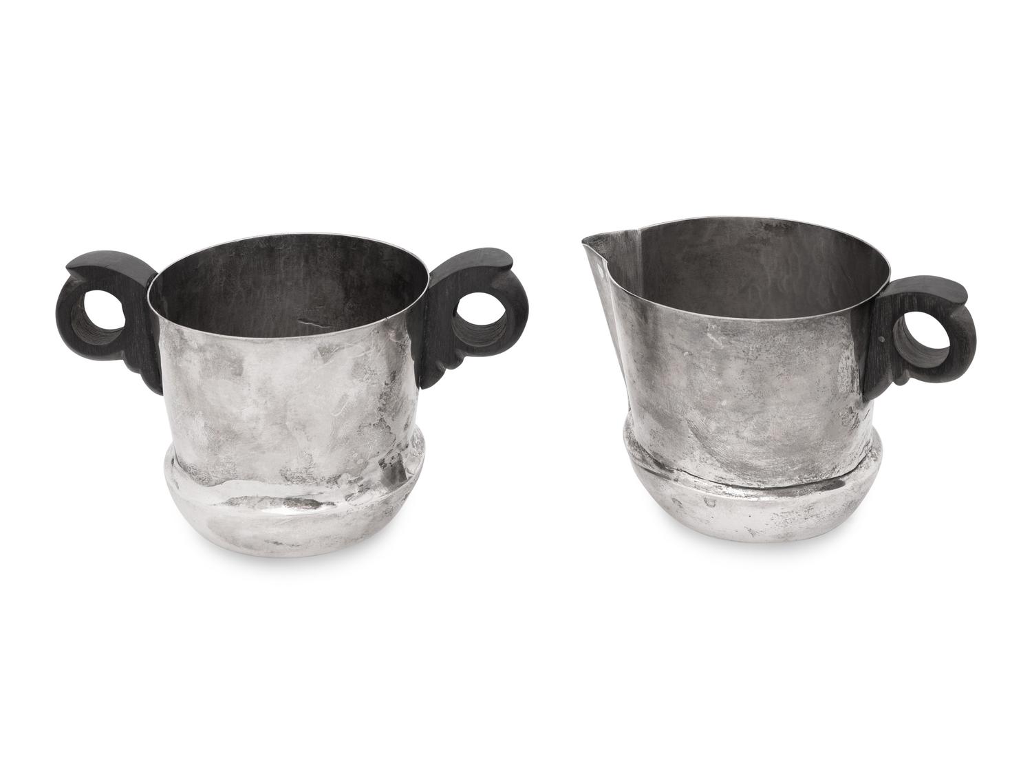 A William Spratling Silver Creamer and Sugar Set