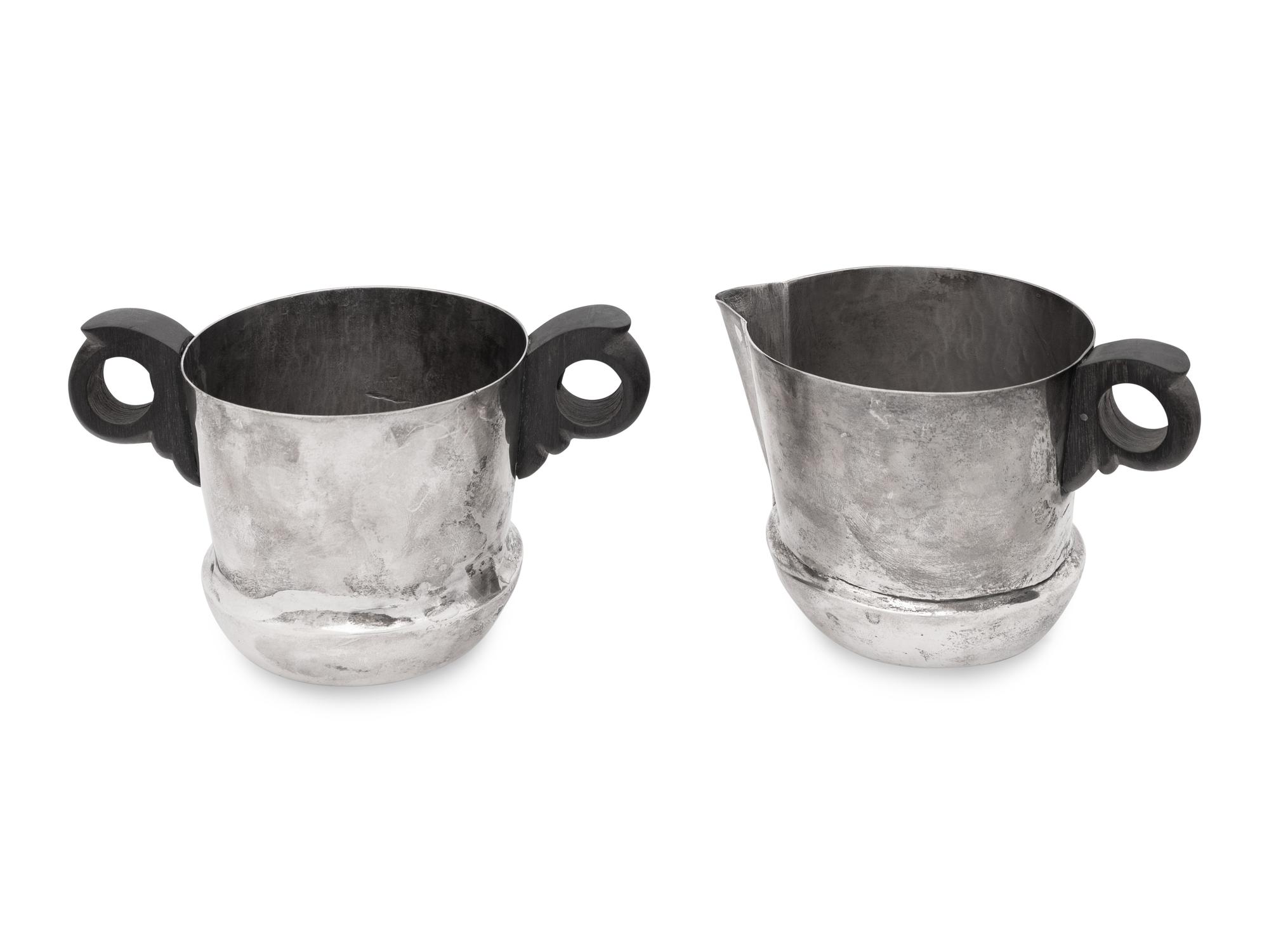 A William Spratling Silver Creamer and Sugar Set