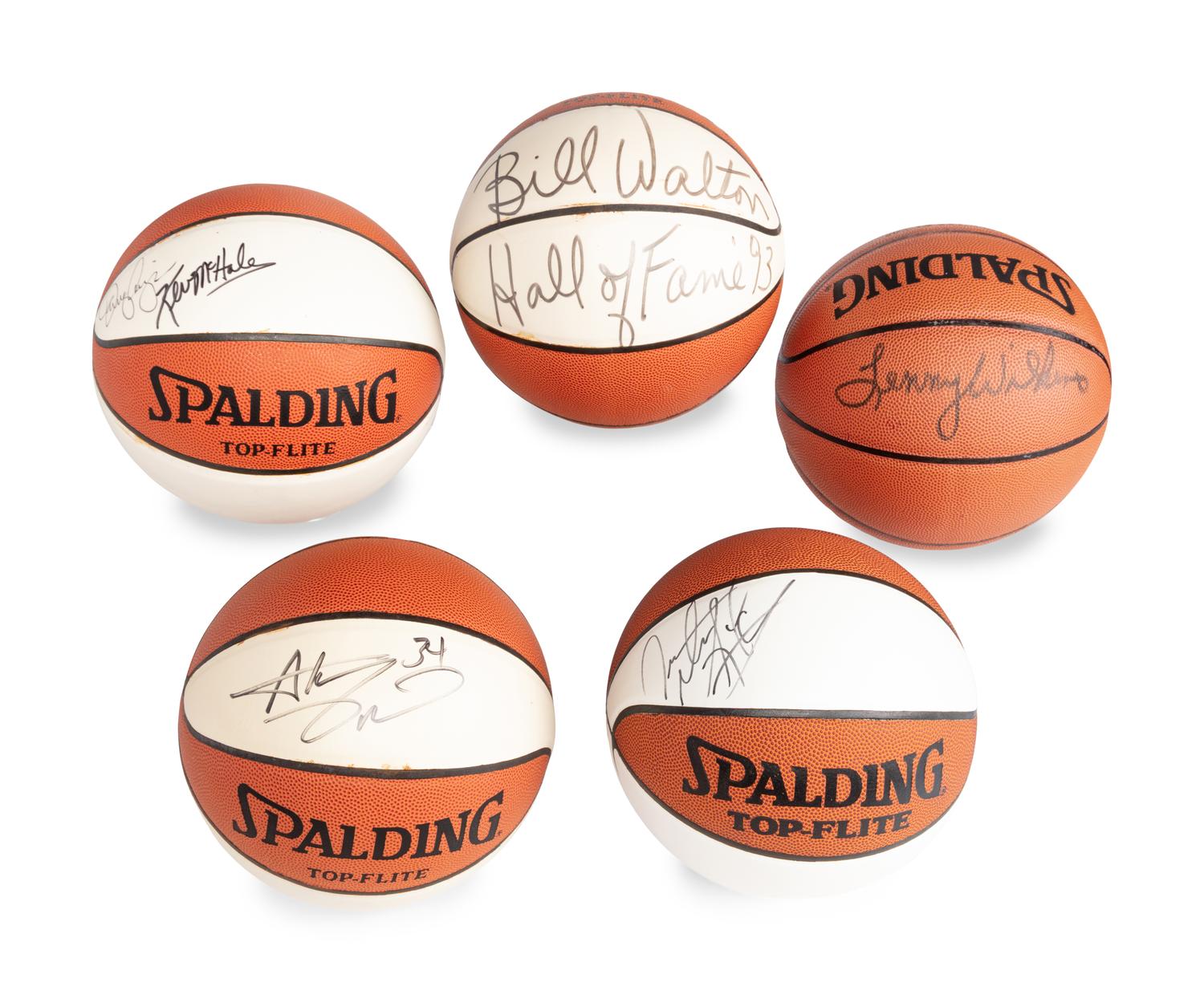 A Collection of Basketball Hall of Fame Signed Items (JSA)
