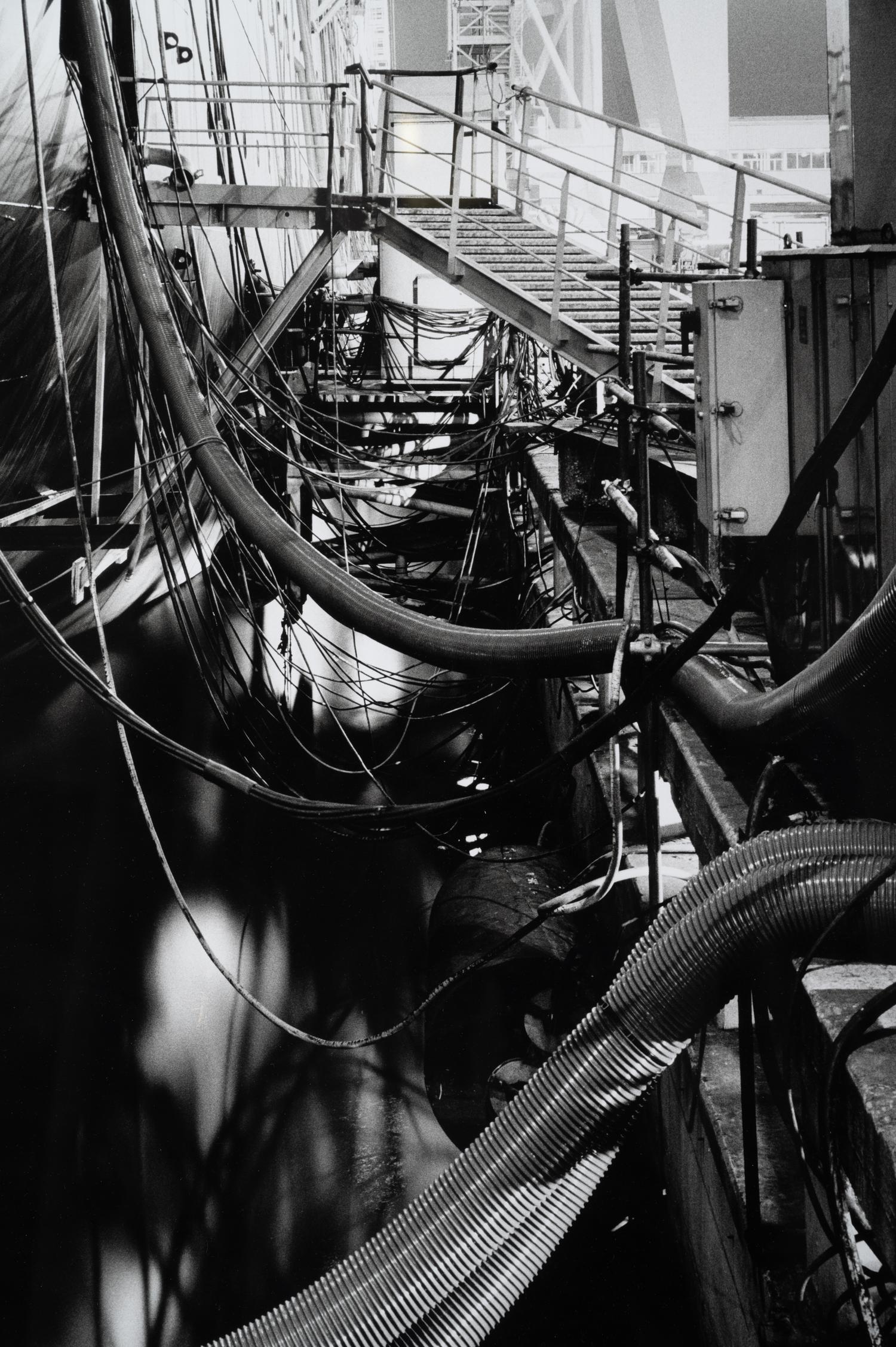 Luca Campigotto (born 1962) Marghera: Fincantieri ship under construction (with entanglement of tubes), 1997