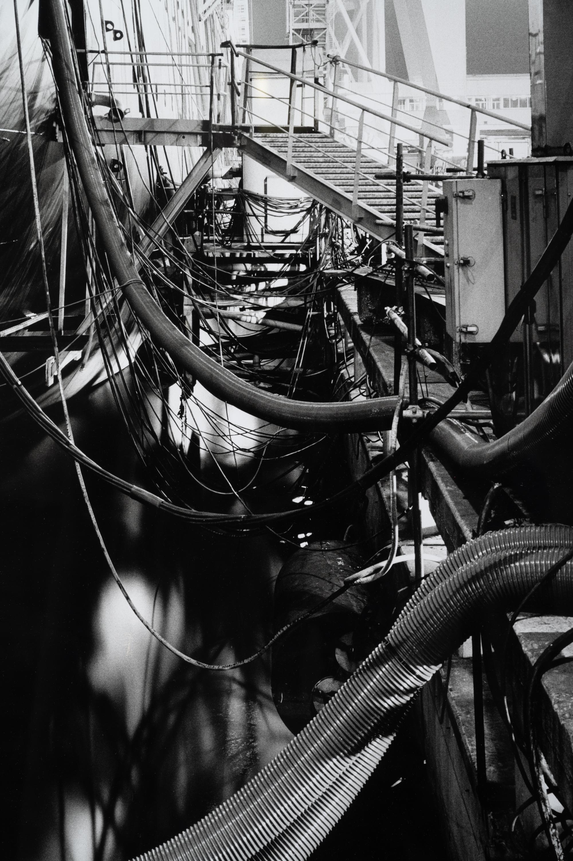 Luca Campigotto (born 1962) Marghera: Fincantieri ship under construction (with entanglement of tubes), 1997